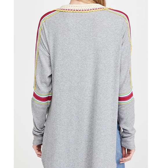 Free people feeling magical long sleeve top Gray small and medium - Picture 4 of 13